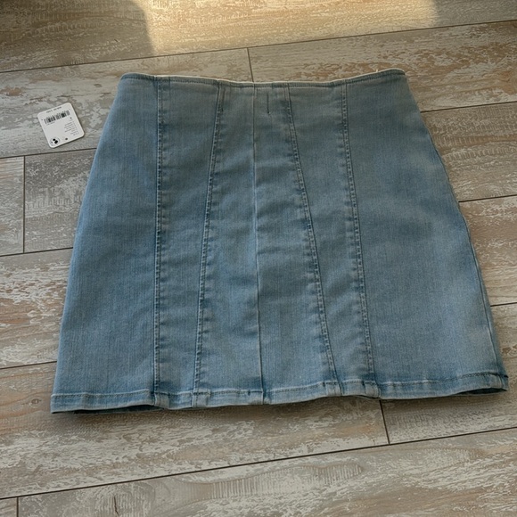 FREE PEOPLE Layla Denim Mini Skirt in Starwash - Picture 7 of 12